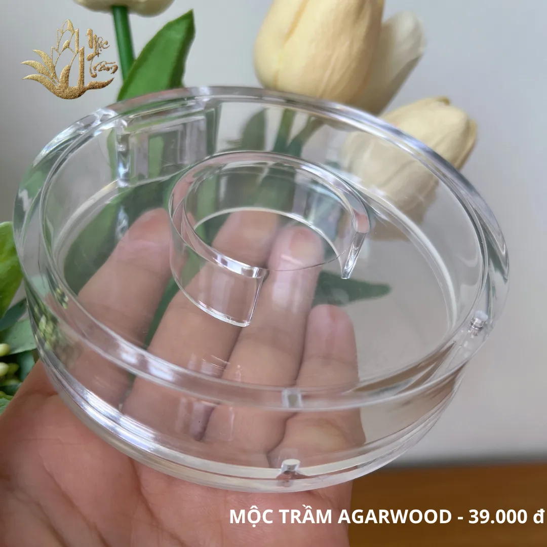 Premium Clear Acrylic Round Box – Luxury Case for Agarwood Bracelets &amp; Jewelry